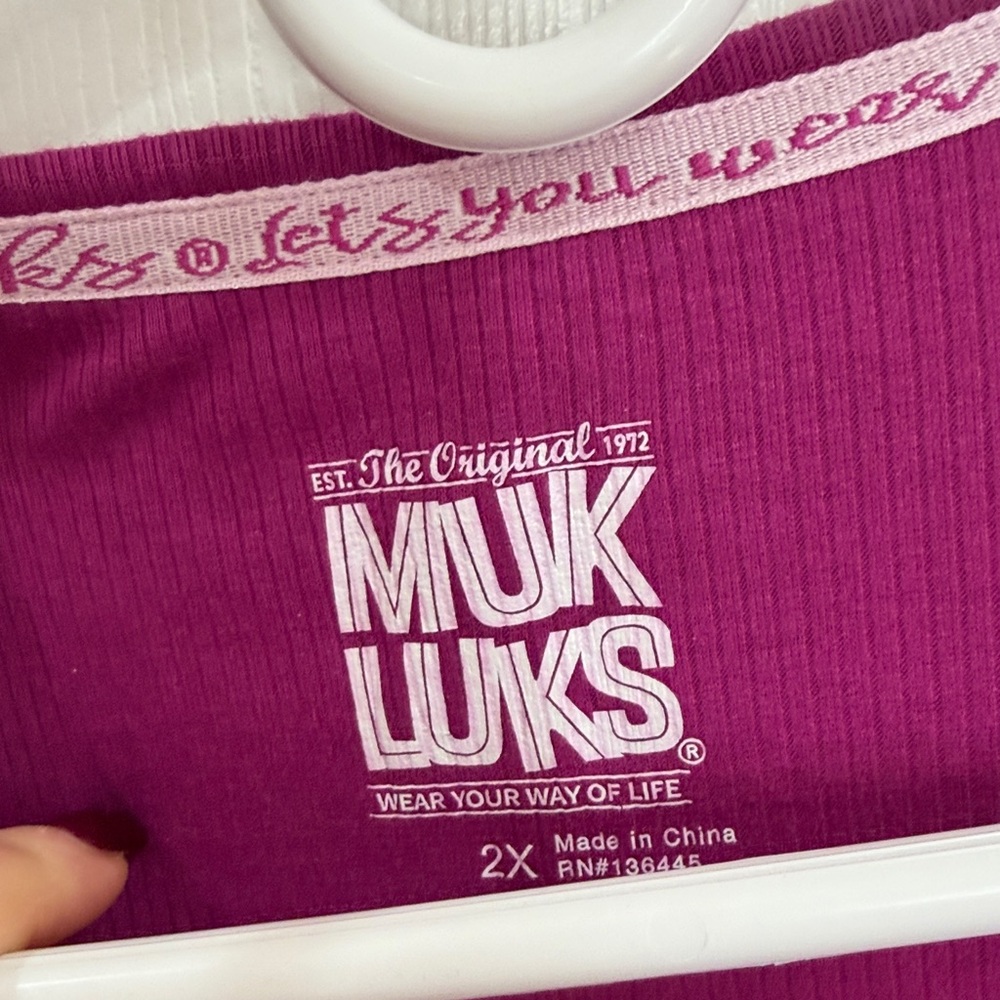 Muk Luks Fuchsia Open Cardigan and pants - Size 2X - Picture 5 of 14